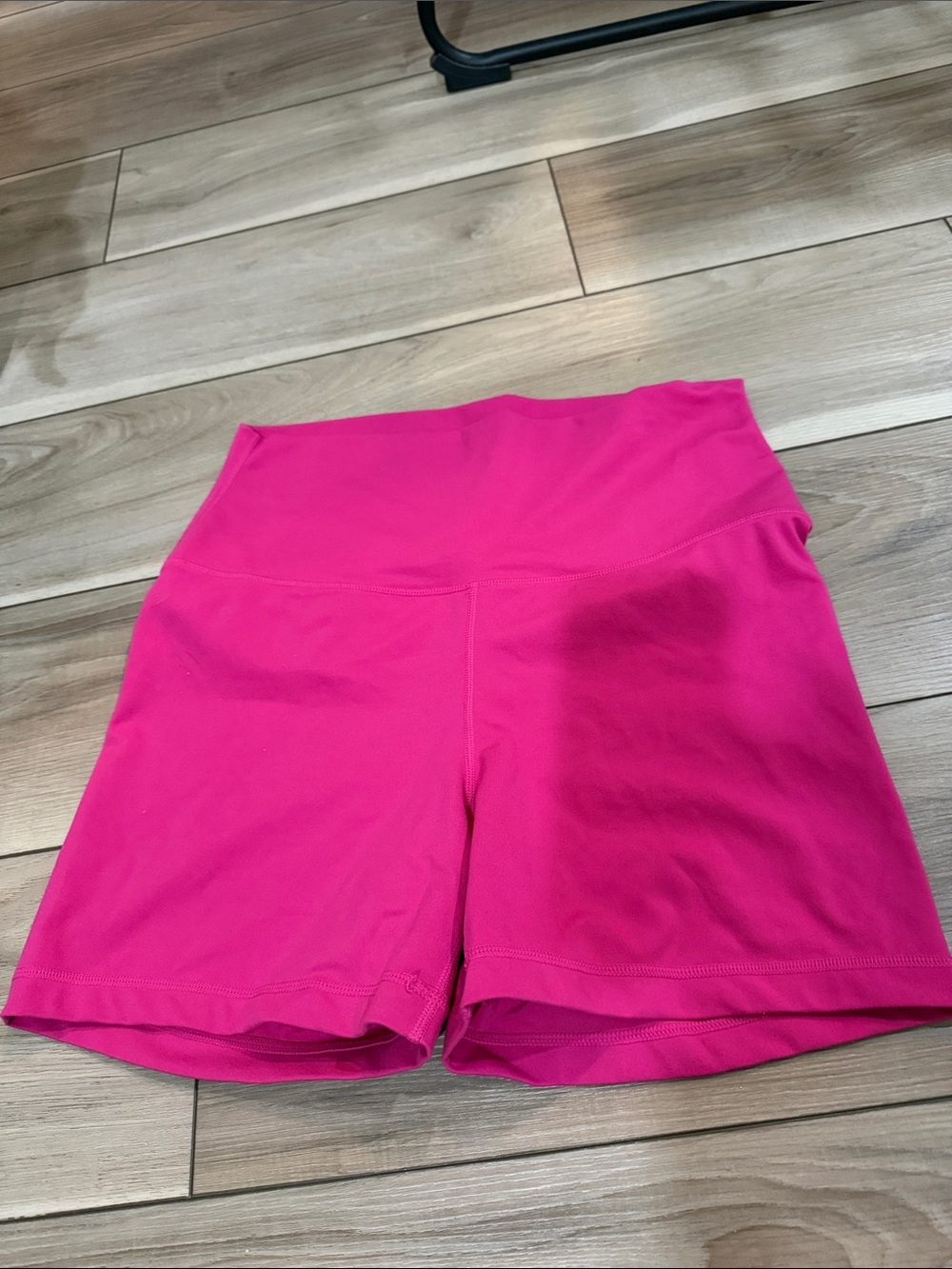 High-Waist Hot Pink Women’s Athletic Shorts